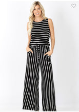 Load image into Gallery viewer, Stripe Jumpsuit (Black)
