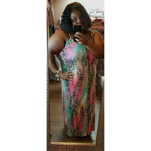 Load image into Gallery viewer, Exotic Maxi Dress (Mint /Fuchsia)
